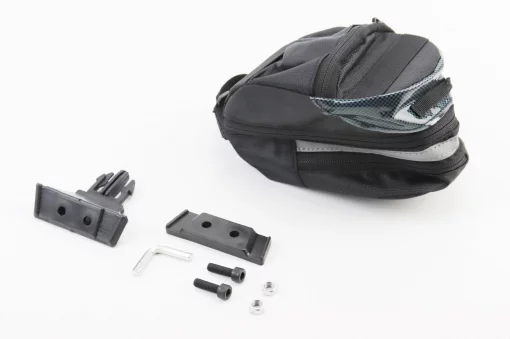 Сумка под сиденье, быстросъёмная, чёрно-серая, ВЕЛОАКСЕСУАРИ, YQ-409721