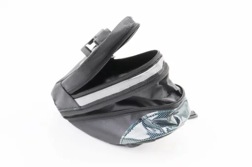 Сумка под сиденье, быстросъёмная, чёрно-серая, ВЕЛОАКСЕСУАРИ, YQ-409721