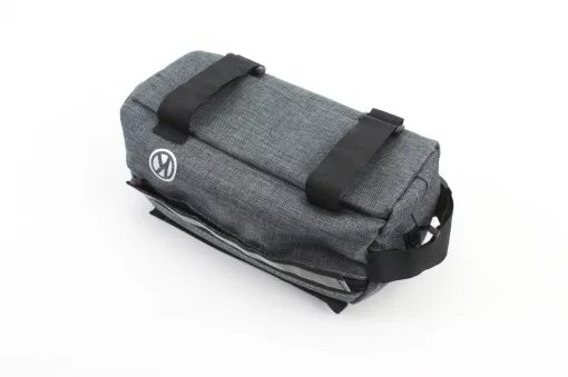 Сумка на раму с отделением для смартфона 220х90х110мм, светоотражающие полосы, крепл. на липучке, серая, ВЕЛОАКСЕСУАРИ, YQ-409735