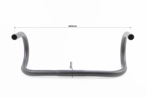 Кермо ROAD 26,0x440мм, алюмінієве, чорне CM-11, ВЕЛОЗАПЧАСТИНИ, YQ-406226