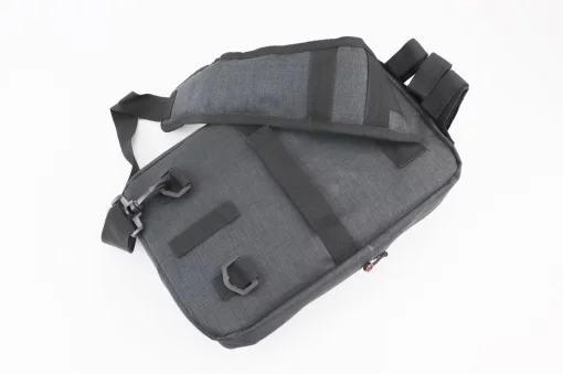 Сумка-слинг через плечо (на руль электросамоката), крепл. на липучке, быстросъёмная, чёрно-серая, ВЕЛОАКСЕСУАРИ, YQ-409812