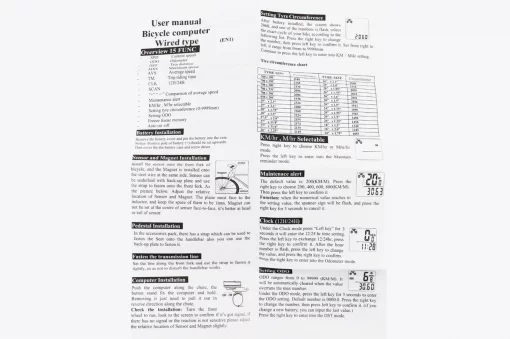 Велокомпьютер 15-функций, проводной, чёрный (без батареек) Crosser 268А, ВЕЛОАКСЕСУАРИ, YQ-409852