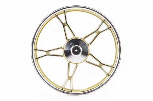 Диск передний литой 17x1,2 DELTA, жёлтый (ось 10мм), ALPHA, YQ-357324