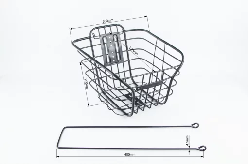 Корзина передняя 28" с крышкой, чёрная BSK-СК-45, ВЕЛОАКСЕСУАРИ, YQ-409867