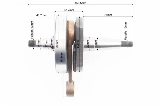 Коленвал в сборе VESPA 50, ЄВРОПА, YQ-333014