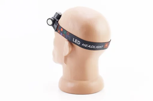 Фонарь налобный 1 LED+COB 200 lumen, АКБ Li-ion 3.7V 18650 зарядка от USB, чёрный, ВЕЛОАКСЕСУАРИ, YQ-409922