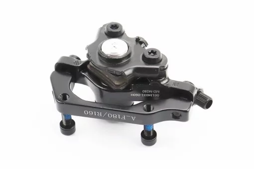 Гальмівний супорт задній (F180/R160мм), чорний MD-M280, ВЕЛОЗАПЧАСТИНИ, YQ-406391