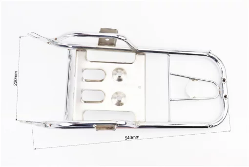 Багажник задний+подножки к-кт, хром, DELTA, YQ-338821