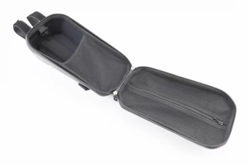Сумка на руль электросамоката (жёсткий чехол) 250x120x105мм, крепл. на липучке, влагозащитная, "карбон", ВЕЛОАКСЕСУАРИ, YQ-410079
