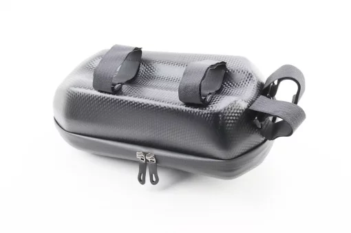 Сумка на руль электросамоката (жёсткий чехол) 300x150x110мм, крепл. на липучке, влагозащитная, "карбон" 031, ВЕЛОАКСЕСУАРИ,