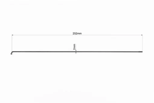 Спица 14Gx252мм (100шт к-кт), чёрная, ВЕЛОЗАПЧАСТИНИ, YQ-406536
