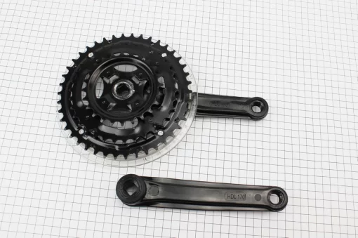 Шатуны "квадрат" 170мм, 42.34.24T MTB, чёрные GS-P321, ВЕЛОЗАПЧАСТИНИ, YQ-406615
