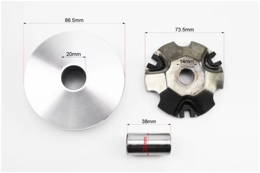 Вариатор передний+втулка+крыльчатка к-кт, 50-100сс 4Т, YQ-349042