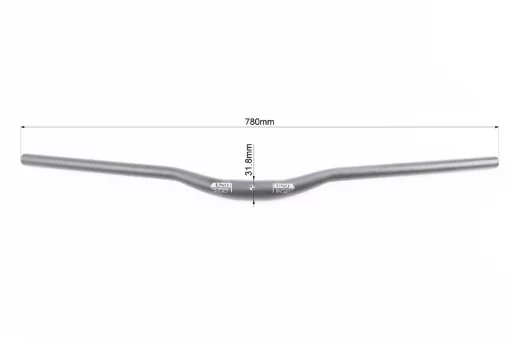 Кермо MTB 31,8х780мм, алюмінієве, чорне HB-RB12W, ВЕЛОЗАПЧАСТИНИ, YQ-411026