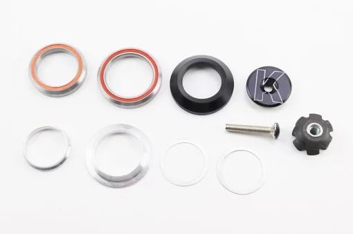 Рулевая колонка 1-1/8"х1-1/4" (41,8/28,6x47/33мм) безрезьбовой вилки, интегрированная, пром-подшипники, чёрная KL-B560,