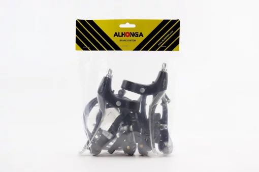 Гальмо V-brake 110мм (2 колеса) з ручками, тросами, алюмінієве, чорне HJ-805AD, ВЕЛОЗАПЧАСТИНИ, YQ-411190