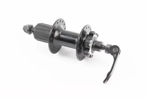 Втулка задня MTB алюмінієва 14Gx32H під касету 8-11зв, Disk-brake, 2 пром-підшипники 6200 2RS, кріпл. ексцентрик, чорна RH-291,