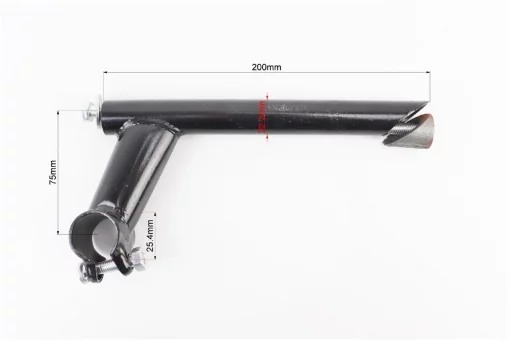 Винос керма MTB 22,2х25,4х75х200мм, чорний, ВЕЛОЗАПЧАСТИНИ, YQ-406948