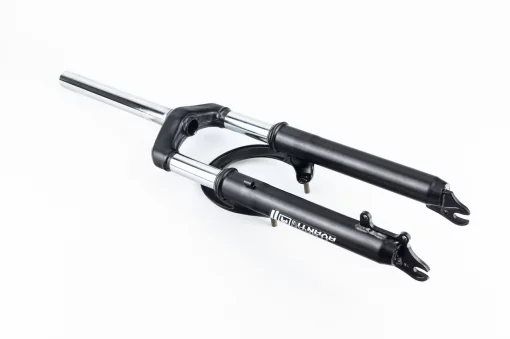 Вилка 24" амортизационная, без резьбы 1-1/8" (28,6мм), шток 240мм, с ходом 50мм, V/Disk-brake, чёрная ES-226, ВЕЛОЗАПЧАСТИНИ,