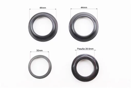 Рулевая колонка 1-1/8" (44/28,6x44/30мм) резьбовой вилки, высокая, чёрная H112N, ВЕЛОЗАПЧАСТИНИ, YQ-406991