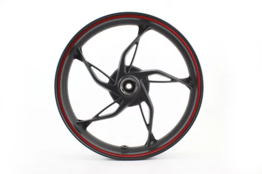 Loncin LX250-15 Диск передній литий 2,5-17", чорний з червоною смугою (вісь 15мм), LONCIN, YQ-507228