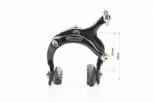 Гальмо ROAD V-brake кліщового типу, переднє+заднє, хід колодки 67-79мм, алюмінієве, чорне HJ-1201AD, ВЕЛОЗАПЧАСТИНИ, YQ-411286