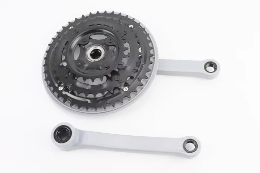 Шатуни "квадрат" 170мм, 42.34.24T MTB, сіро-синій GR 02 (вузький), (можливі потертості), ВЕЛОЗАПЧАСТИНИ, YQ-411298