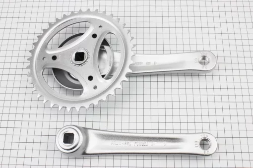 Шатуни "квадрат" 170мм, 38T (1/8") CITY, алюмінієві, сірі NEXUS PRO-A38, ВЕЛОЗАПЧАСТИНИ, YQ-411308