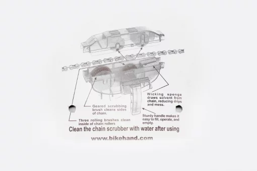 Мойка цепи с ручкой, 4 чистящих ролика, большая, синяя YC-791, ВЕЛОІНСТРУМЕНТ, YQ-407127
