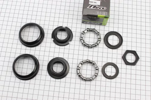 Крепление каретки BMX с чашками &Oslash;51,5мм, чёрное B889, ВЕЛОЗАПЧАСТИНИ, YQ-411392