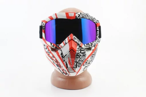 Окуляри+захисна маска, оранжево-чорна (хамелеон скло), MT-009, ШОЛОМИ, YQ-360004