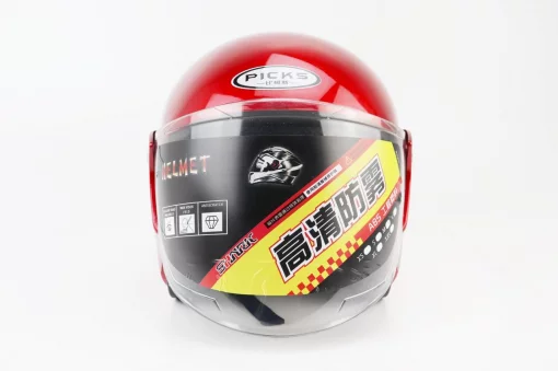 Шлем открытый АТ-666, красный (возможны дефекты покраски), ШОЛОМИ, YQ-360009