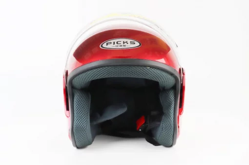 Шлем открытый АТ-666, красный (возможны дефекты покраски), ШОЛОМИ, YQ-360009