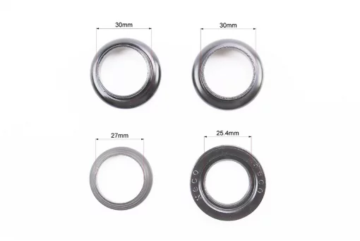 Кермова колонка 1" (30/25,4x30/27мм) різьбової вилки, чорна H800K, ВЕЛОЗАПЧАСТИНИ, YQ-411395