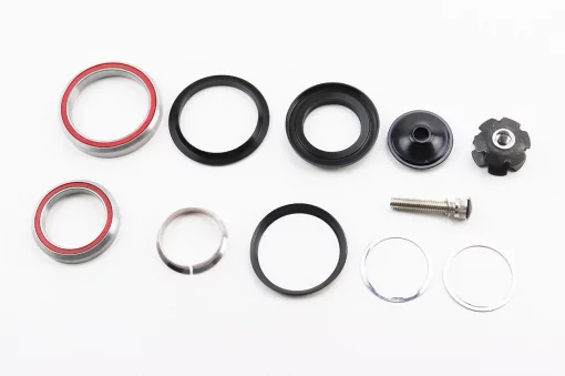 Кермова колонка 1-1/8"x1,5" (41,8/28,6x52/39,8мм) безрізьбової вилки, інтегрована, пром-підшипники, чорна H373, ВЕЛОЗАПЧАСТИНИ,