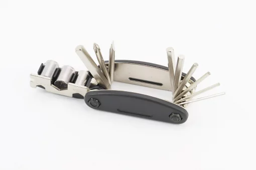 Ключ-набір 15 предметів (шестигранники 2,2.5,3,4,5,6 мм, спицевий ключ, викрутки пряма та фігурна, головки 8,9,10 мм, гайкові