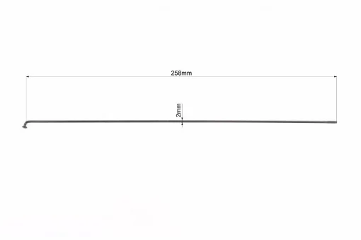 Спица 14Gx258мм (100шт к-кт), чёрная, ВЕЛОЗАПЧАСТИНИ, YQ-411446