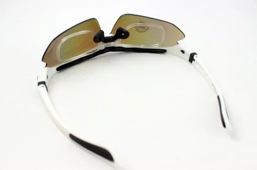 Окуляри з набором для догляду, змінні лінзи 5шт, в твердому чохлі, білі, ВЕЛОЕКІПІРУВАННЯ, YQ-408012