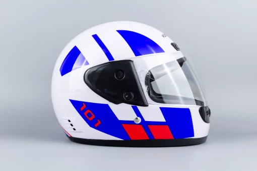 Шлем интеграл HF-101 M, бело-синий, ШОЛОМИ, YQ-360061