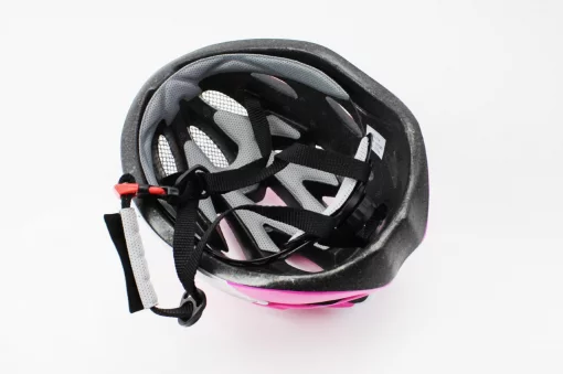 Шолом велосипедний M (54-57 см) знімний козирок, 18 вент. отворів, біло-рожевий AV-01, ВЕЛОЕКІПІРУВАННЯ, YQ-408109