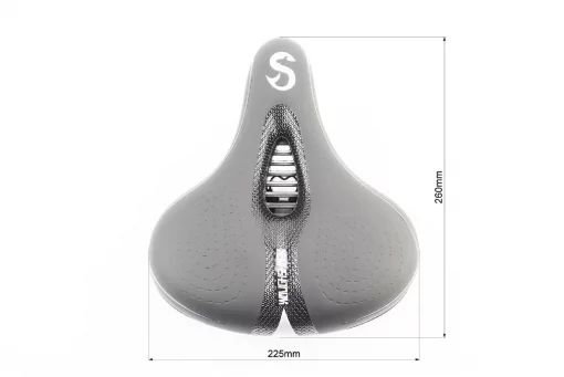 Сиденье ХВЗ 260x225мм, чёрно-серое WAUGH SHARK, ВЕЛОЗАПЧАСТИНИ, YQ-411528