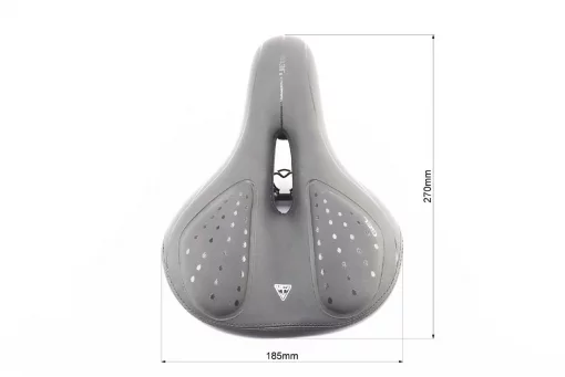 Сиденье ХВЗ 270x185мм с гелевыми вставками, чёрное, ВЕЛОЗАПЧАСТИНИ, YQ-411529