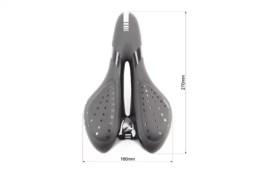 Сидіння MTB 270x160мм, чорно-сіре "GEL", ВЕЛОЗАПЧАСТИНИ, YQ-411532