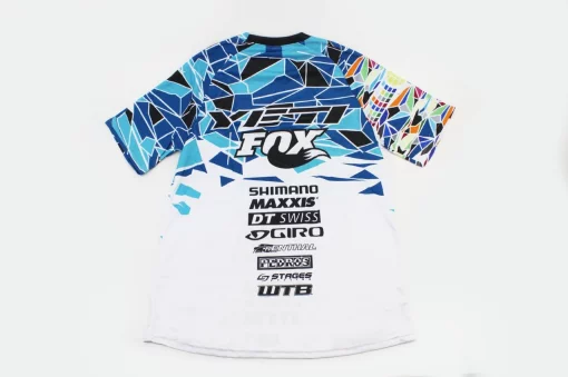 Футболка (Джерсі) чоловіча L-(Polyester 80% / Spandex 20%), біло-синьо-чорна, ВЕЛОЕКІПІРУВАННЯ, YQ-408148