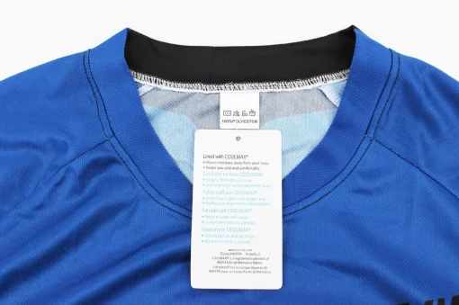 Футболка (Джерси) мужская L-(Polyester 80% / Spandex 20%), сине-чёрная, ВЕЛОЕКІПІРУВАННЯ, YQ-408154