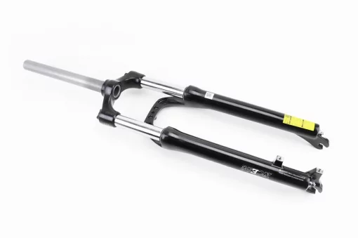 Вилка 27,5" амортизаційна, без різьби 1-1/8" (28,6мм), шток 255мм, з ходом 80мм, Disk-brake, Preload, алюмінієва, чорна XCE 28,