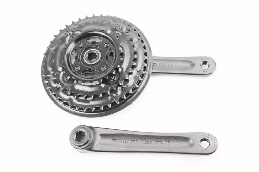 Шатуни "квадрат" 175мм, 42.34.24T MTB, алюмінієві, чорні MA-AC49, ВЕЛОЗАПЧАСТИНИ, YQ-411661