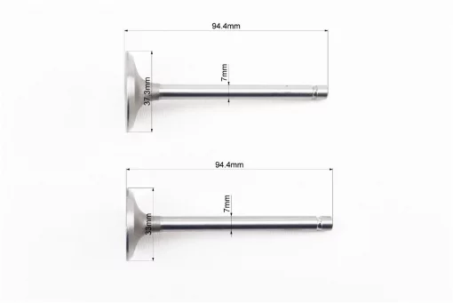 Клапана впускной (H-94,4; D-37,3; d-7), выпускной (H-94,4; D-33; d-7) к-кт 2шт 188F, D178/186F, YQ-602735