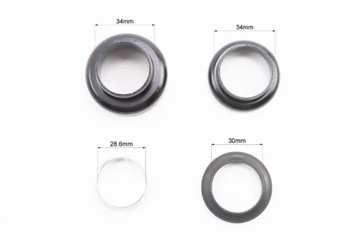 Рулевая колонка BMX 1-1/8" (34/28,6x34/30мм) безрезьбовой вилки, чёрная H879, ВЕЛОЗАПЧАСТИНИ, YQ-411711