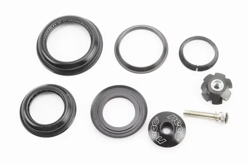 Кермова колонка 1-1/8"x1,5" (44/28,6x55/40мм) безрізьбової вилки, напівінтегрована, чорна H156, ВЕЛОЗАПЧАСТИНИ, YQ-411712